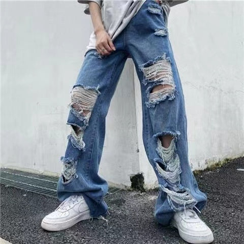 High Waist Ripped Jeans