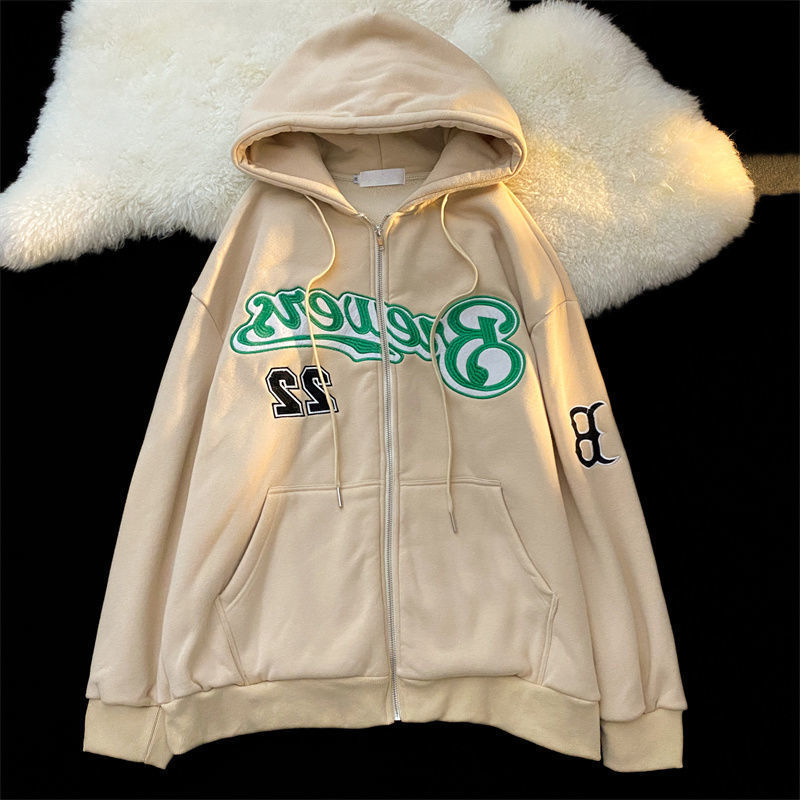 Letter Embroidery Hoodies for Women