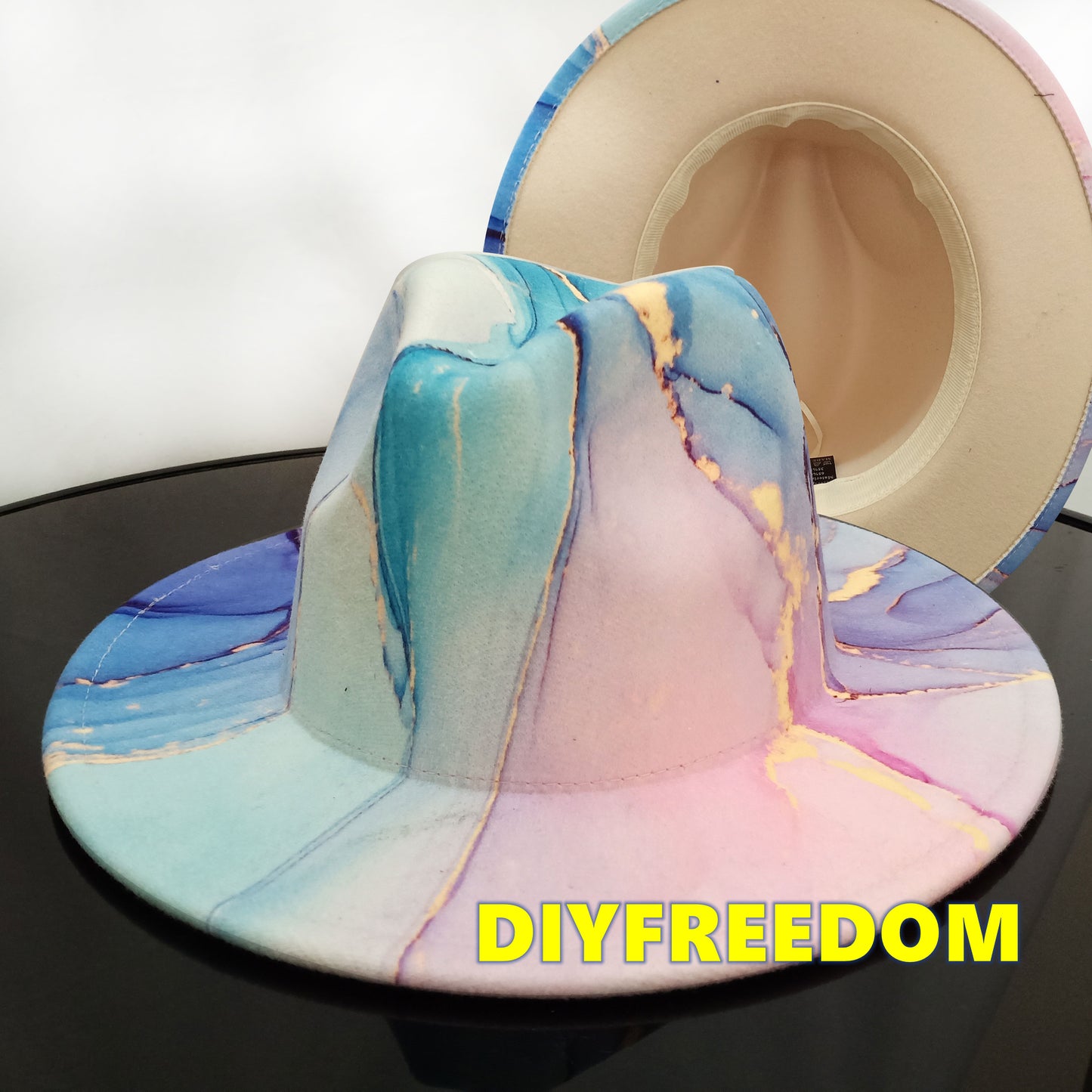 Natural Landscape Tie-dye Fedora Hat